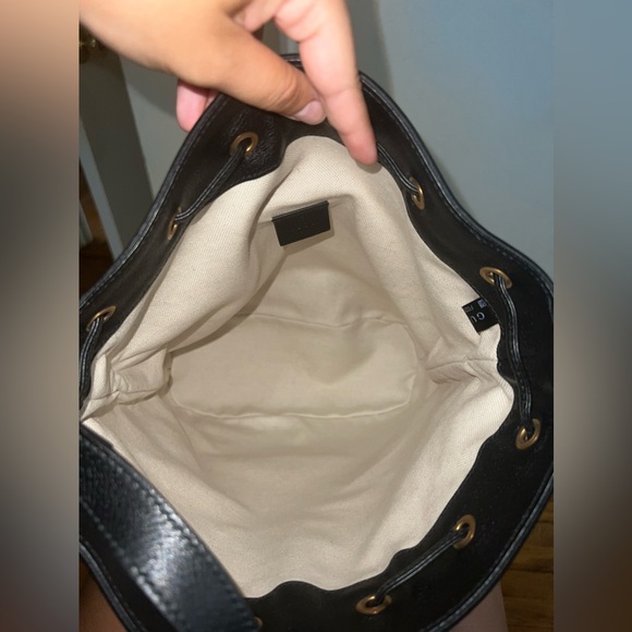 Gucci Ophidia Velvet Bucket Bag in Navy with Web 574960  3326879 - Picture 7 of 12